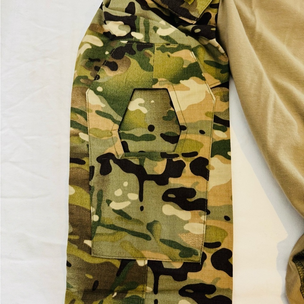 Men's Combat Shirts Tactical Long Sleeve Shirt With Elbow Pads Military BDU L - Picture 7 of 10